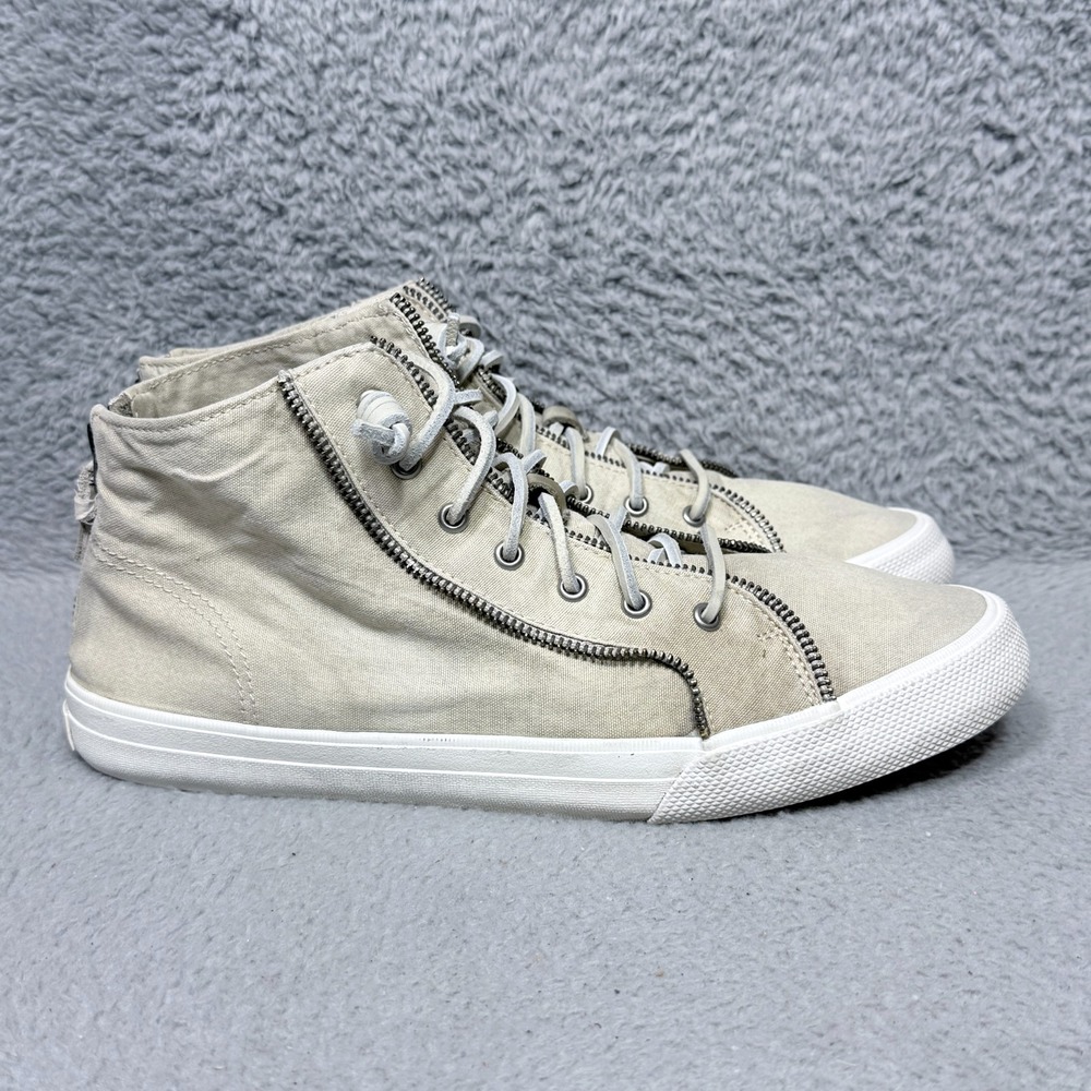 Sperry x Rebecca Minkoff High Top Womens Size 12 Sneakers Shoes Tan Zip STS87548
